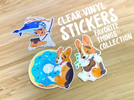 Clear Vinyl Stickers Favorite Things Collection