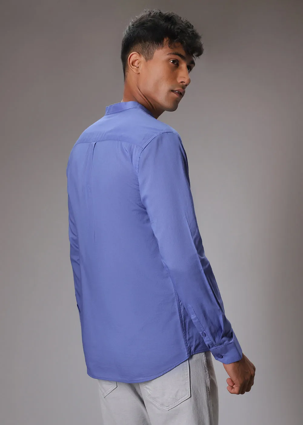 Cobalt Blue Cotton Shirt