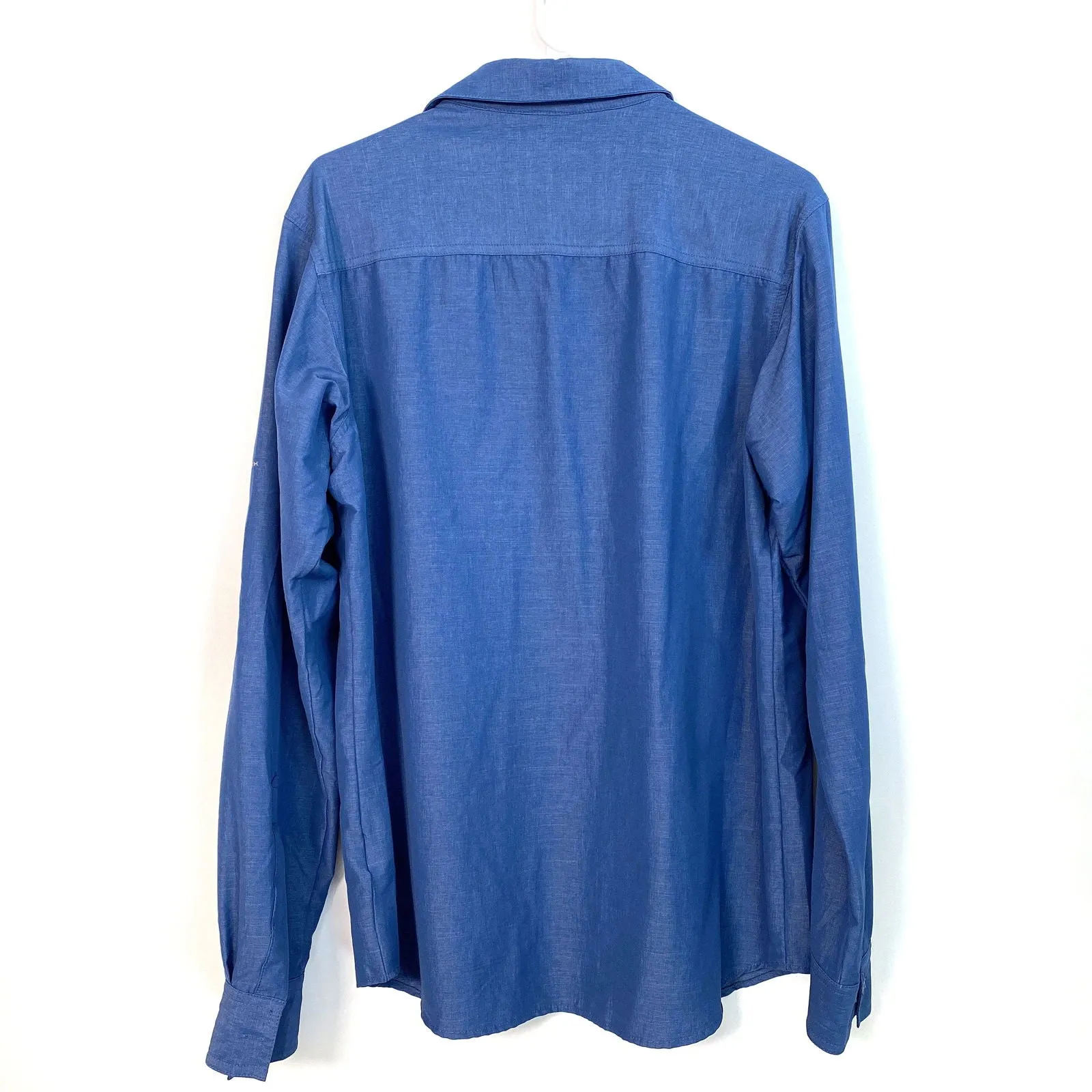 Columbia Womens Size S Blue Omni-Wear Shirt Button-Up L/s