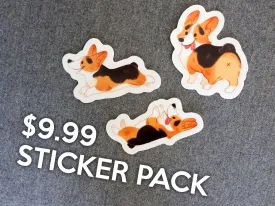 Corgi On Fleek Clear Vinyl Stickers V.2