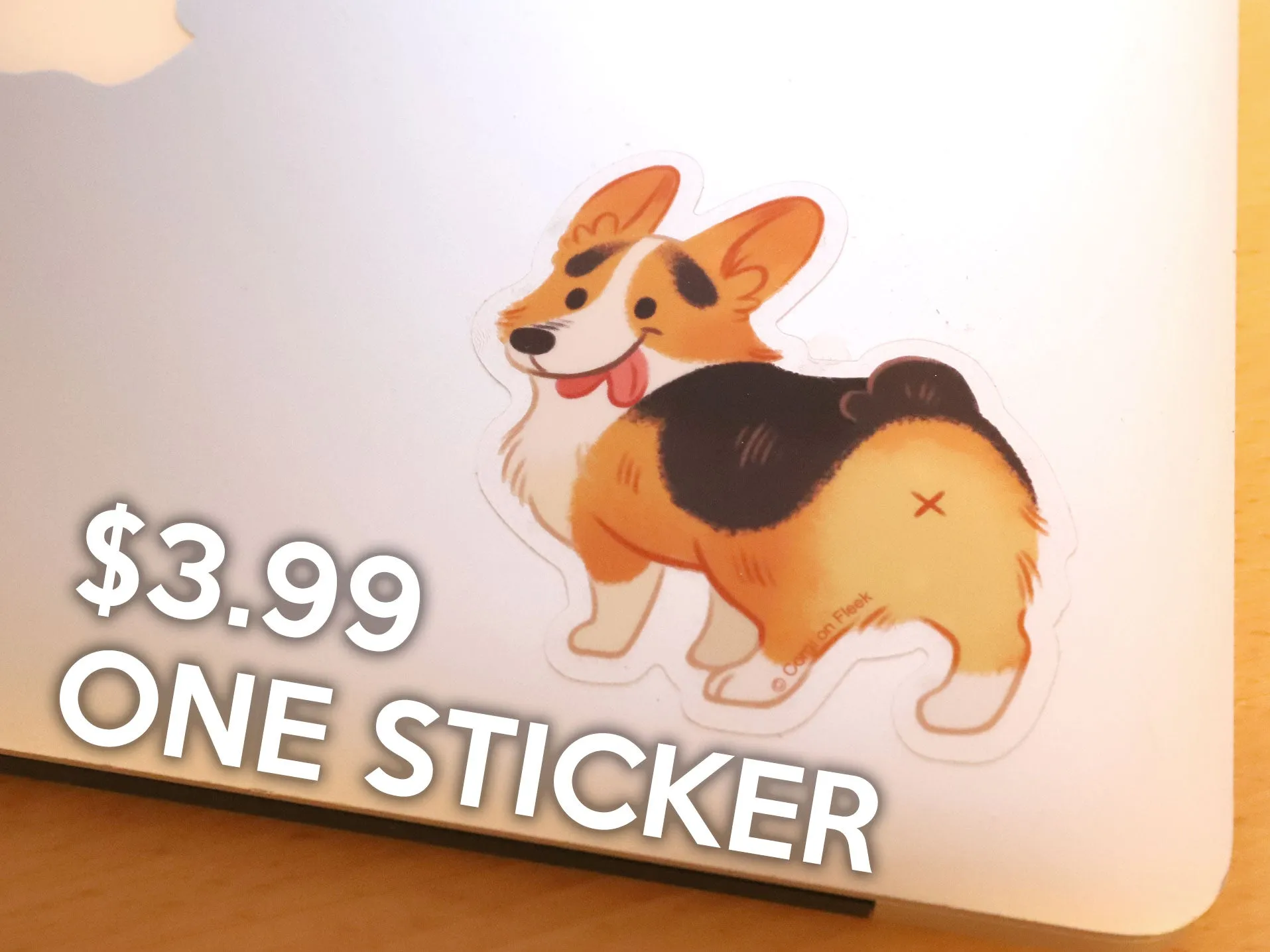 Corgi On Fleek Clear Vinyl Stickers V.2