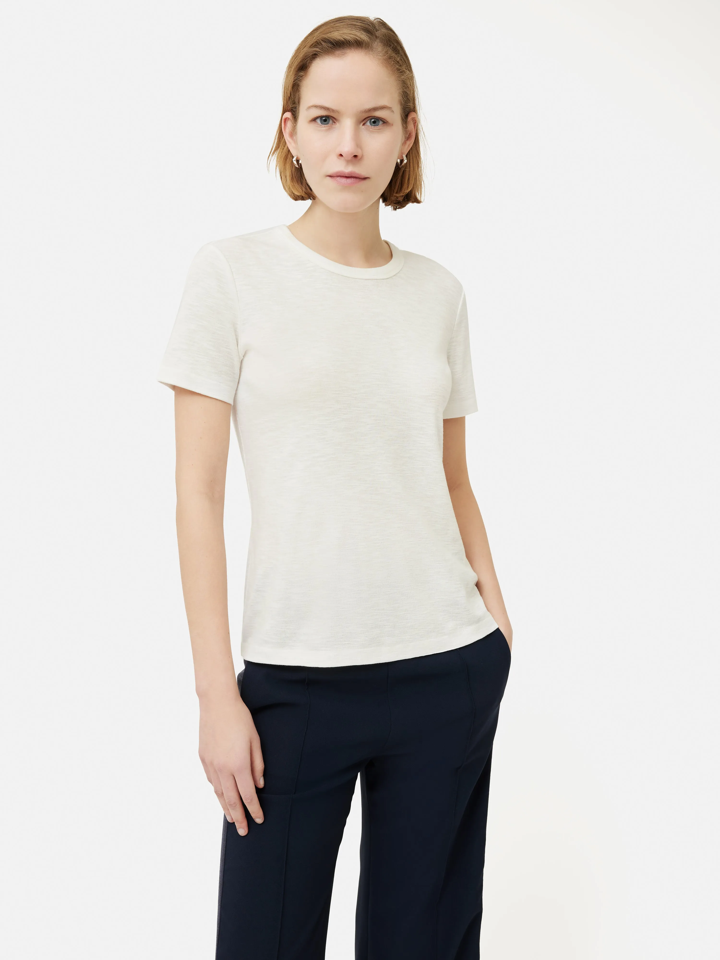 Cotton Luxe Short Sleeve Tee | Cream