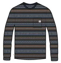 Crackle Organic Relaxed Fit LS T-Shirt - Midnight Fairisle