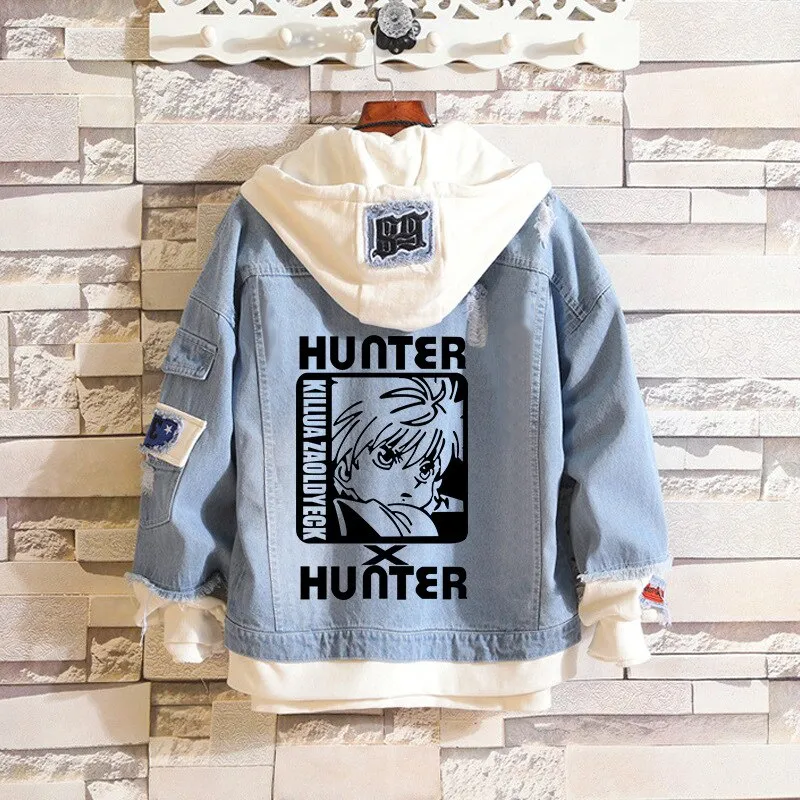 Denim Hoodie Set-1 Hunter X Hunter (Variants Available)