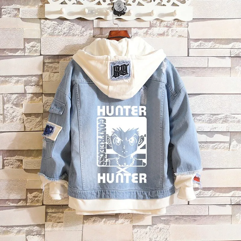 Denim Hoodie Set-1 Hunter X Hunter (Variants Available)