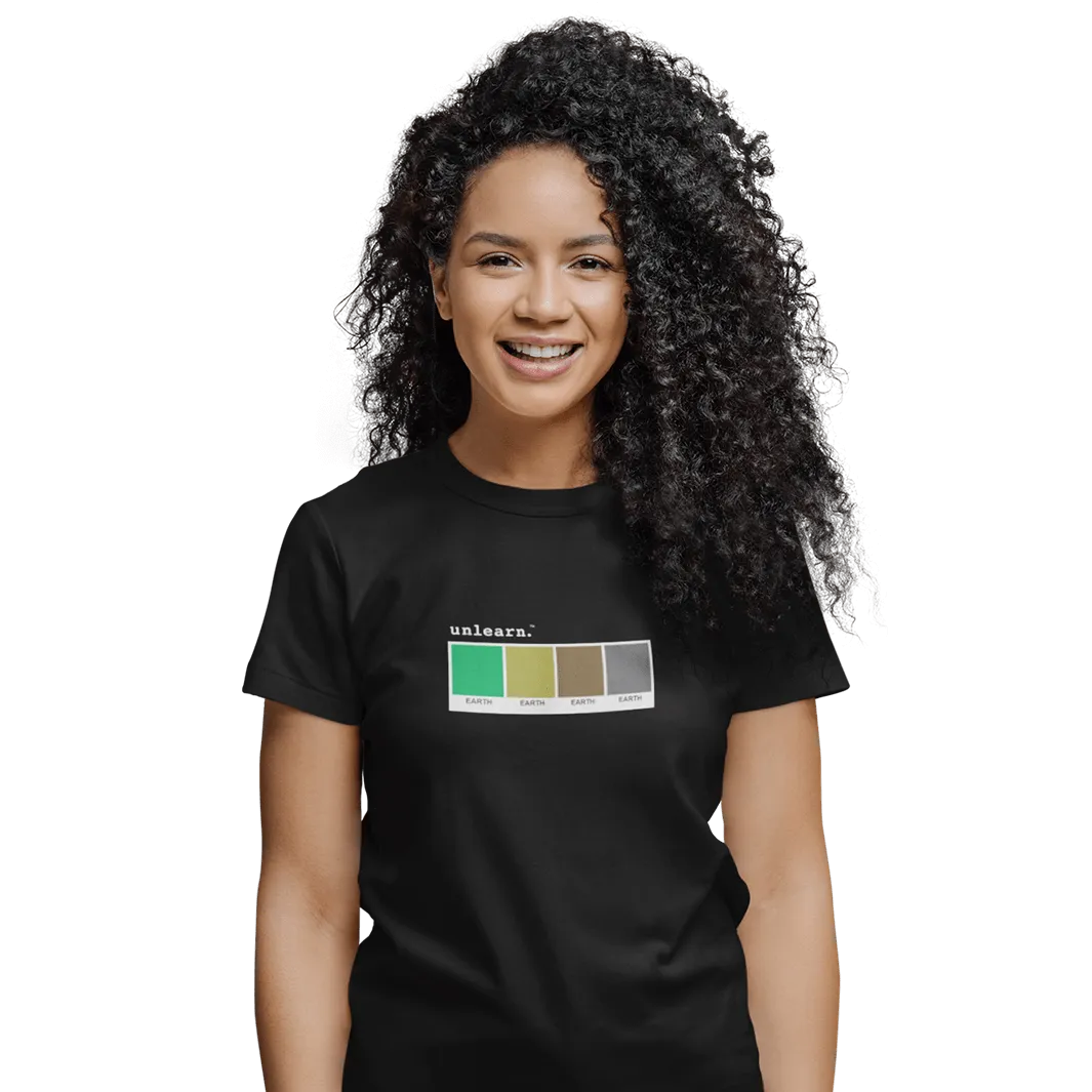 Earth - Relaxed Fit Black T-Shirt