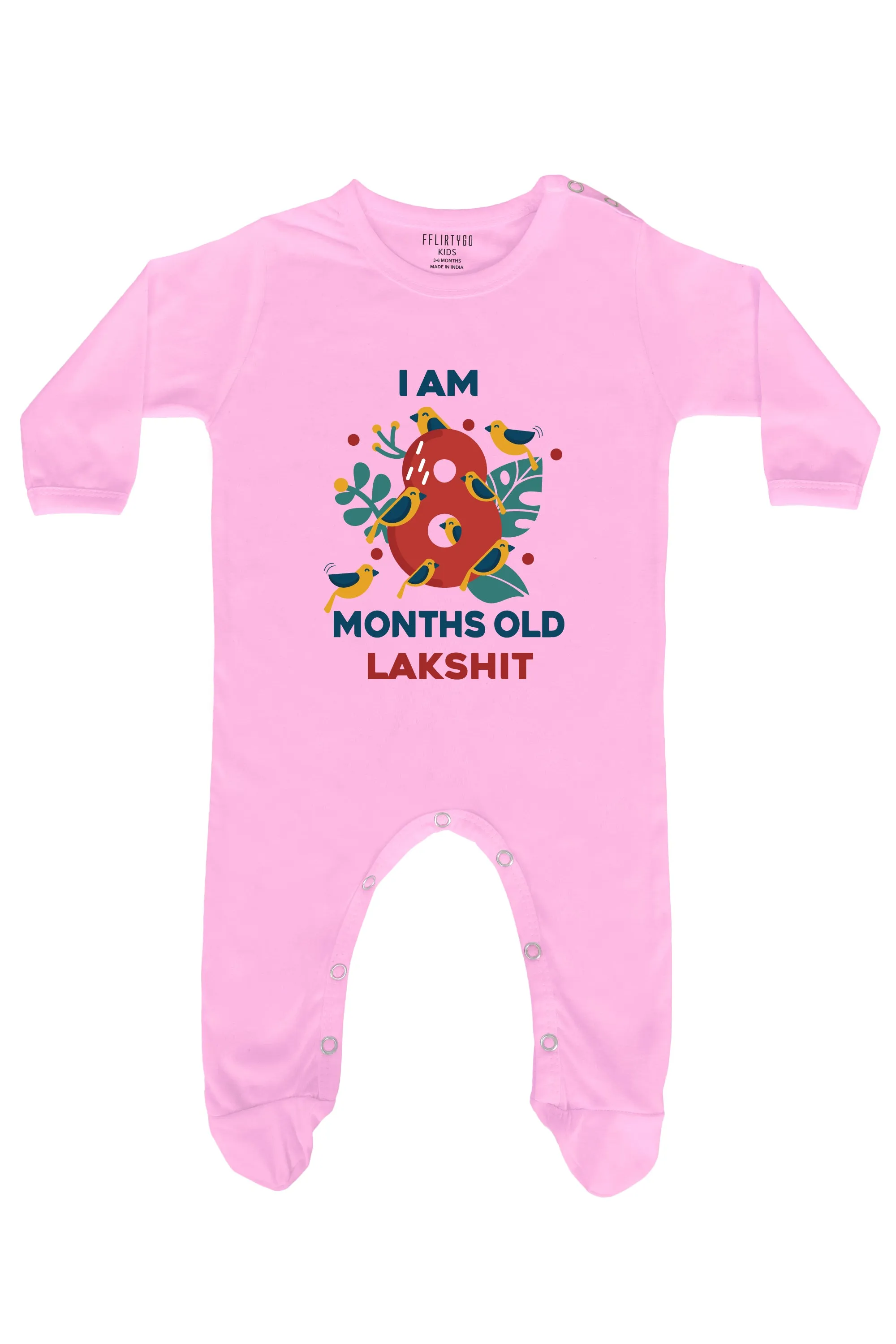 Eight Month Birthday Baby Romper | Onesies w/ Custom Name