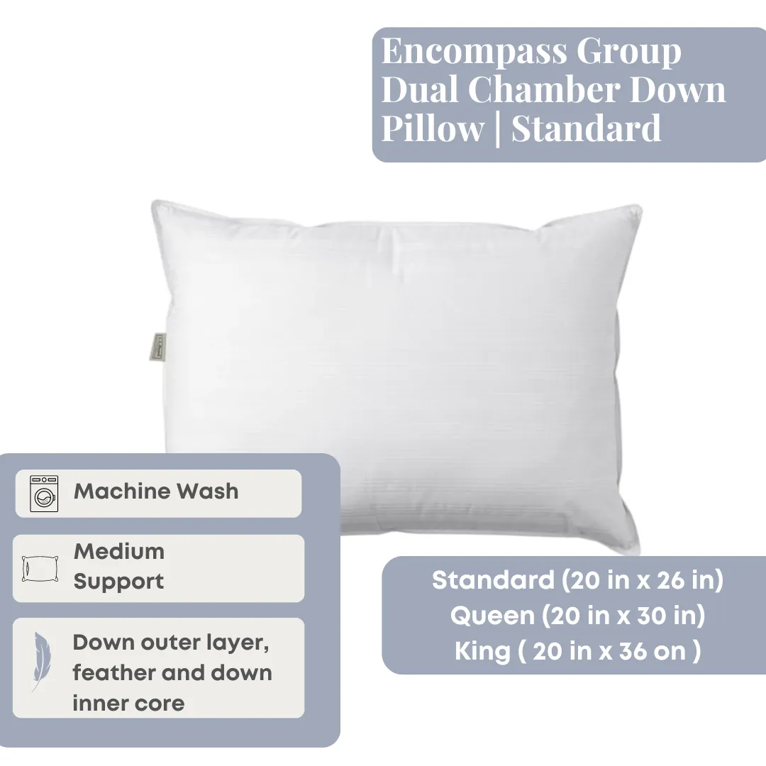 Encompass Group Dual Chamber Down Pillow | Standard