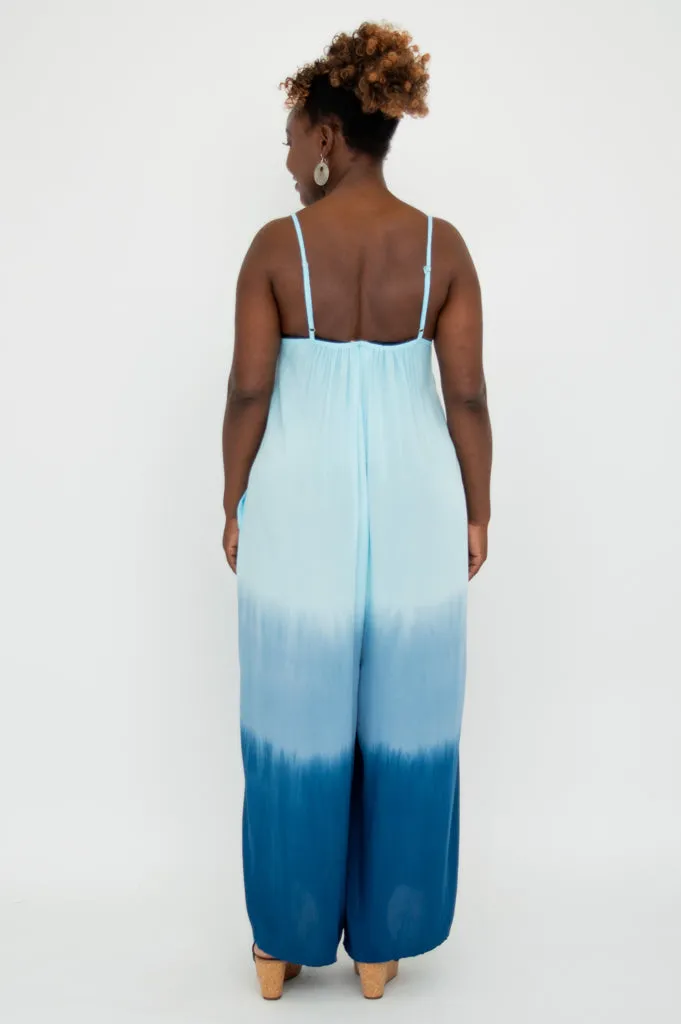 Ender Jumpsuit, Turquoise Dip-Dye