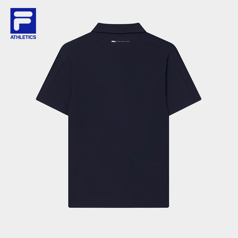 FILA CORE ATHLETICS FITNESS Men Short Sleeve Polo (Navy)