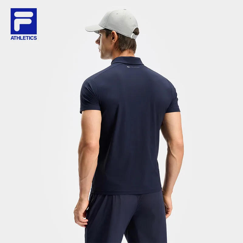 FILA CORE ATHLETICS FITNESS Men Short Sleeve Polo (Navy)