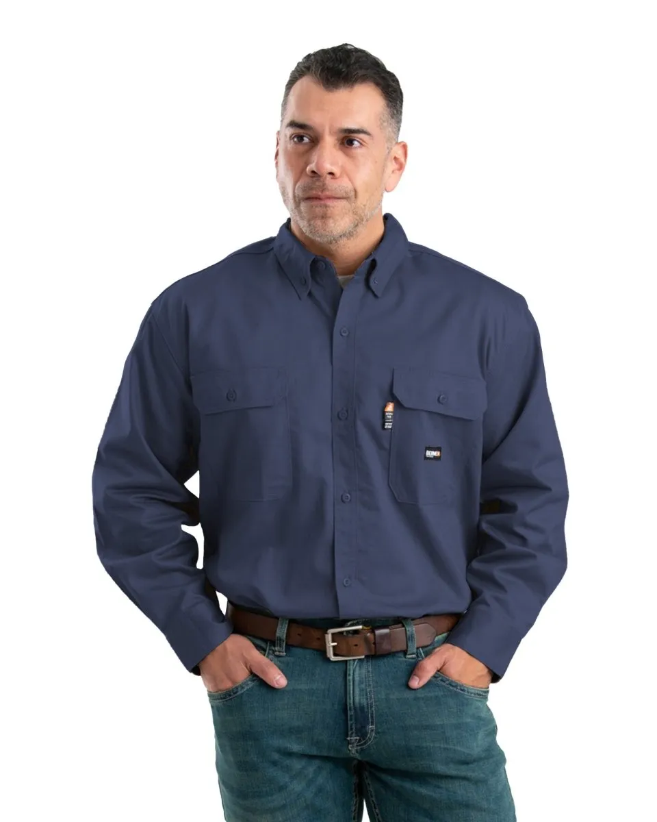 Flame Resistant Button Down Long Sleeve Work Shirt