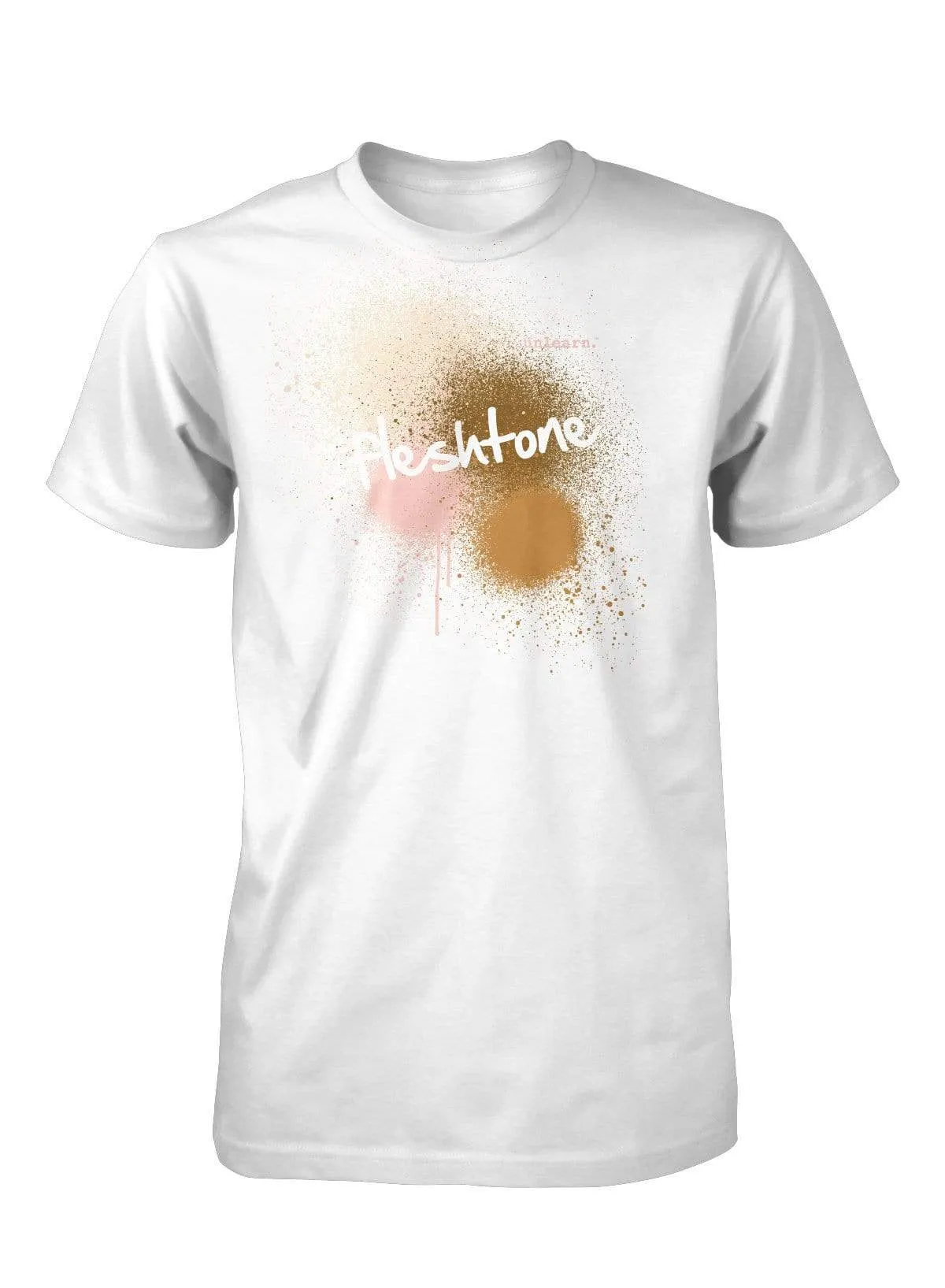 Fleshtone Spraypaint - Relaxed Fit White  T-Shirt