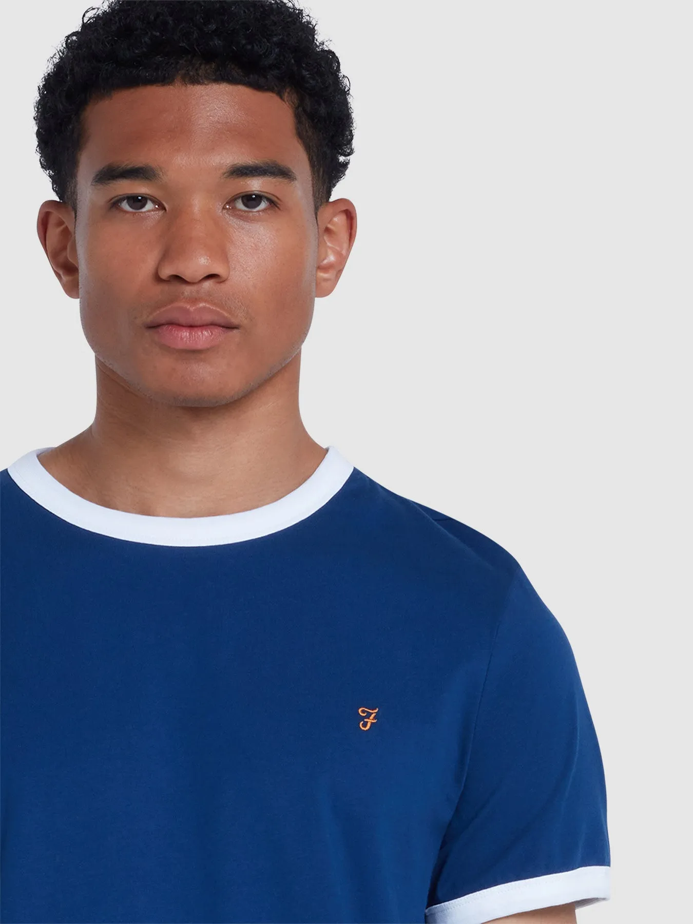 Fox Ringer T-Shirt In Regatta Blue