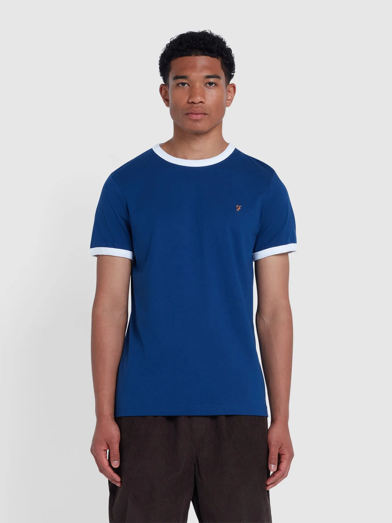 Fox Ringer T-Shirt In Regatta Blue