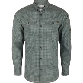 Frat Gingham Check Button-Down Long Sleeve Shirt