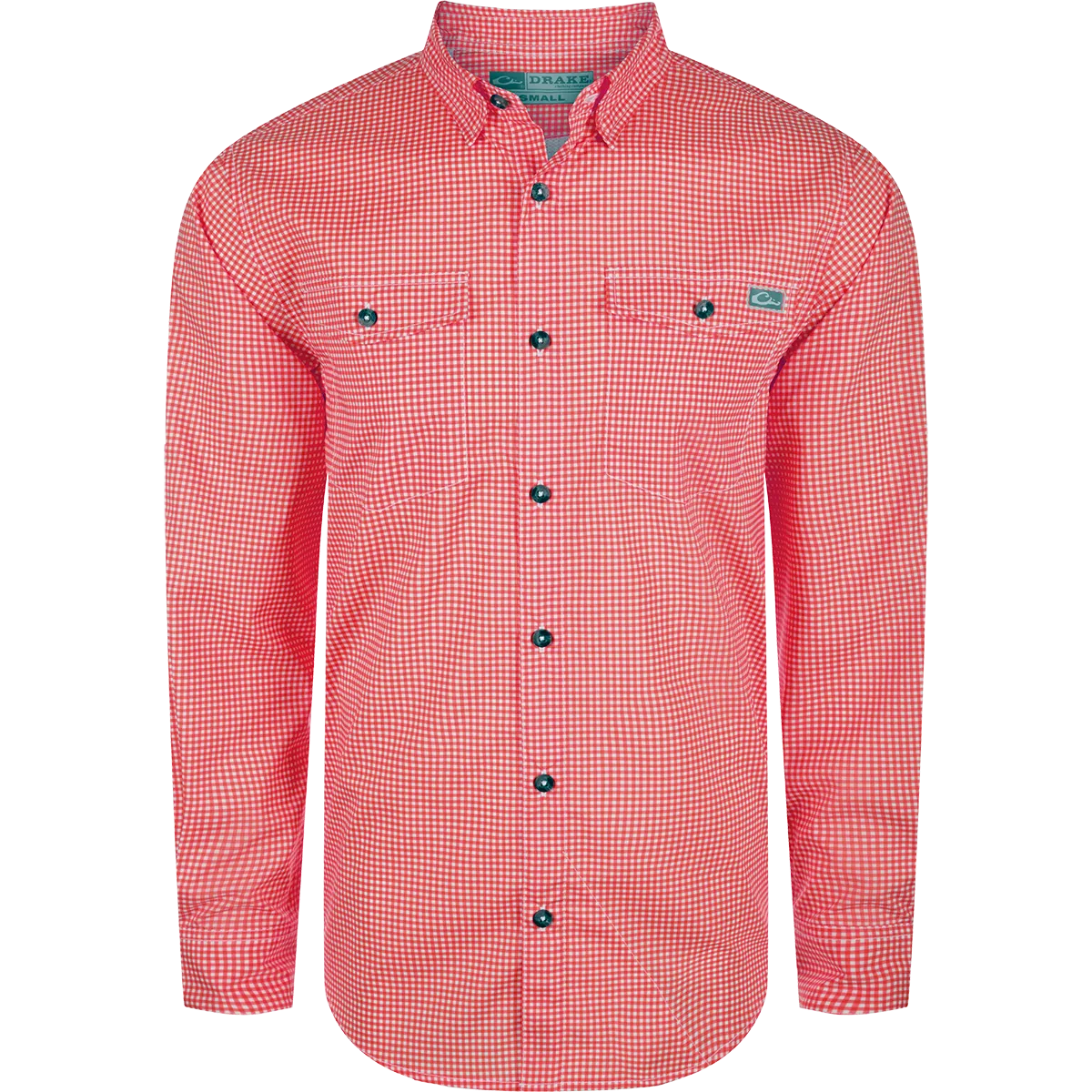 Frat Gingham Check Button-Down Long Sleeve Shirt