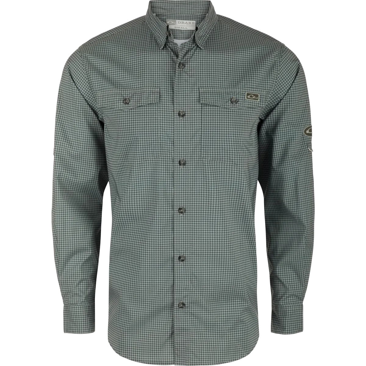 Frat Gingham Check Button-Down Long Sleeve Shirt