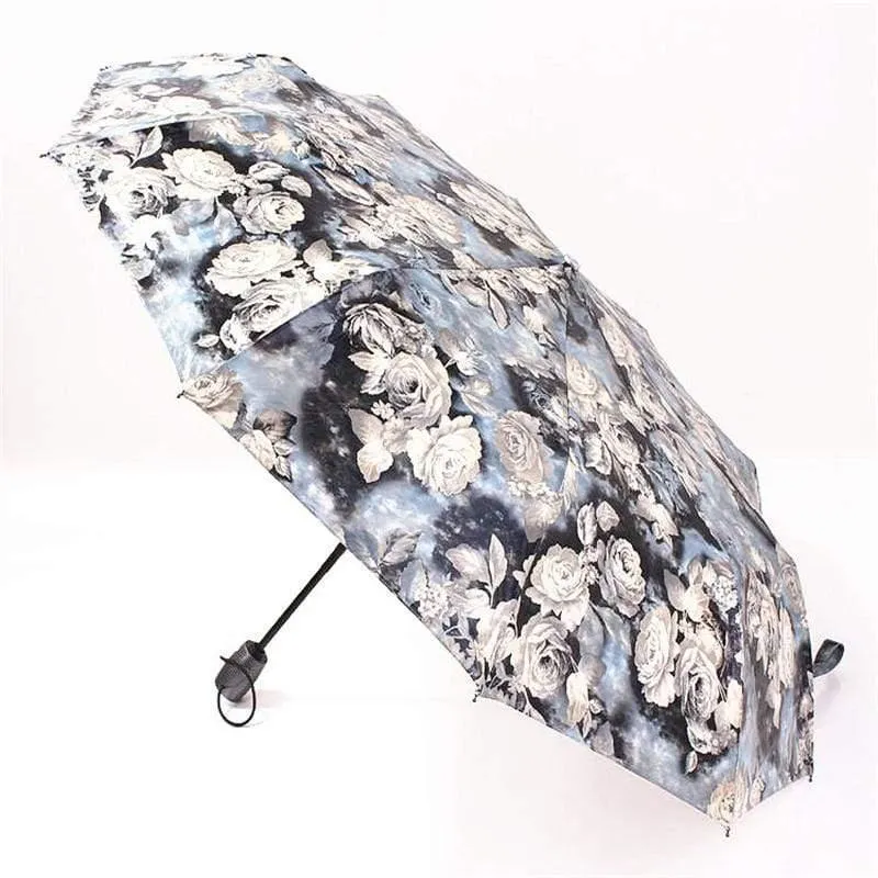 FULLY AUTOMATIC COMPACT ANTI-UV RAIN SUNSHINE WINDPROOF UMBRELLAS FOR FASHION LADIES