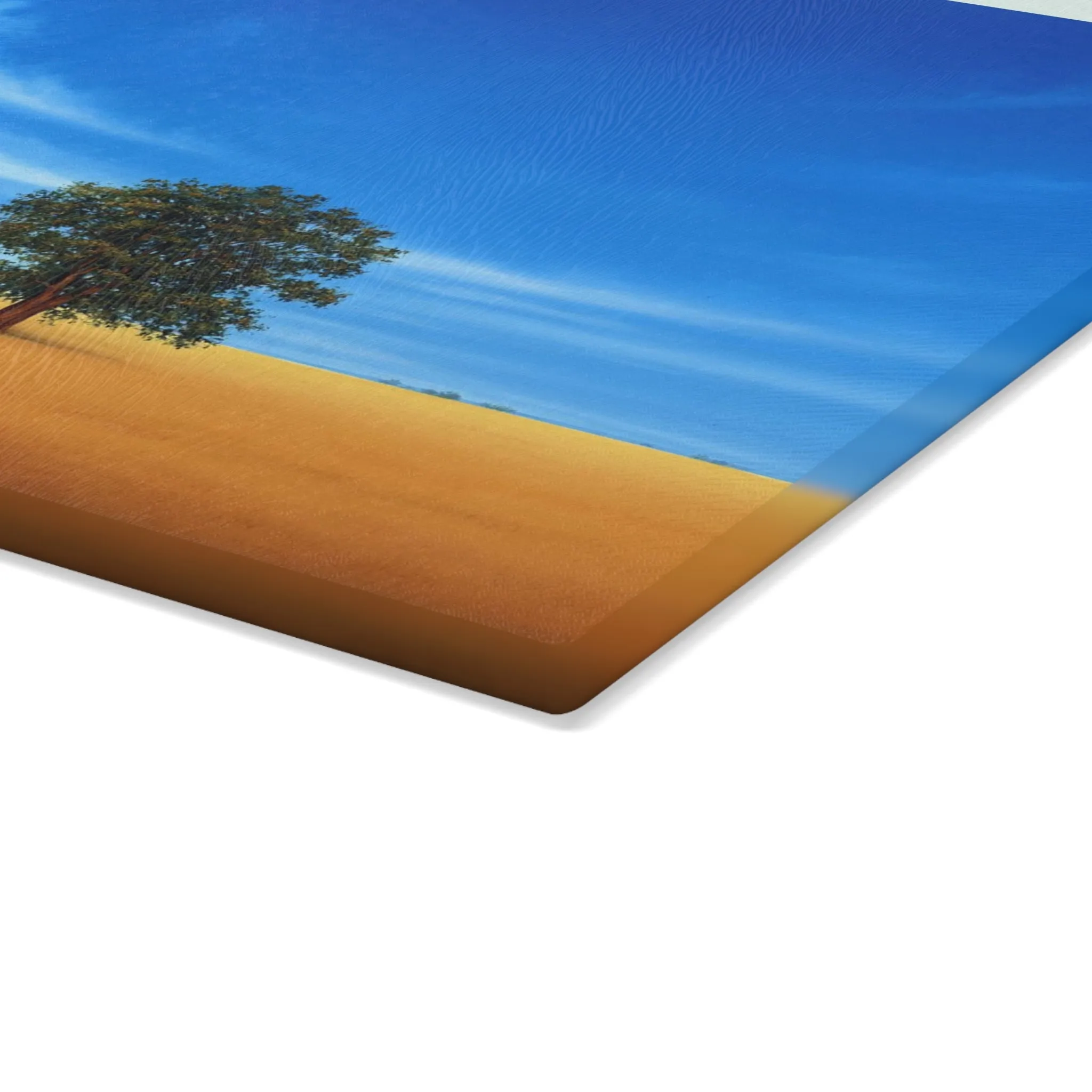 Gail Descoeurs: "Field of Gold" - Glass Cutting Board