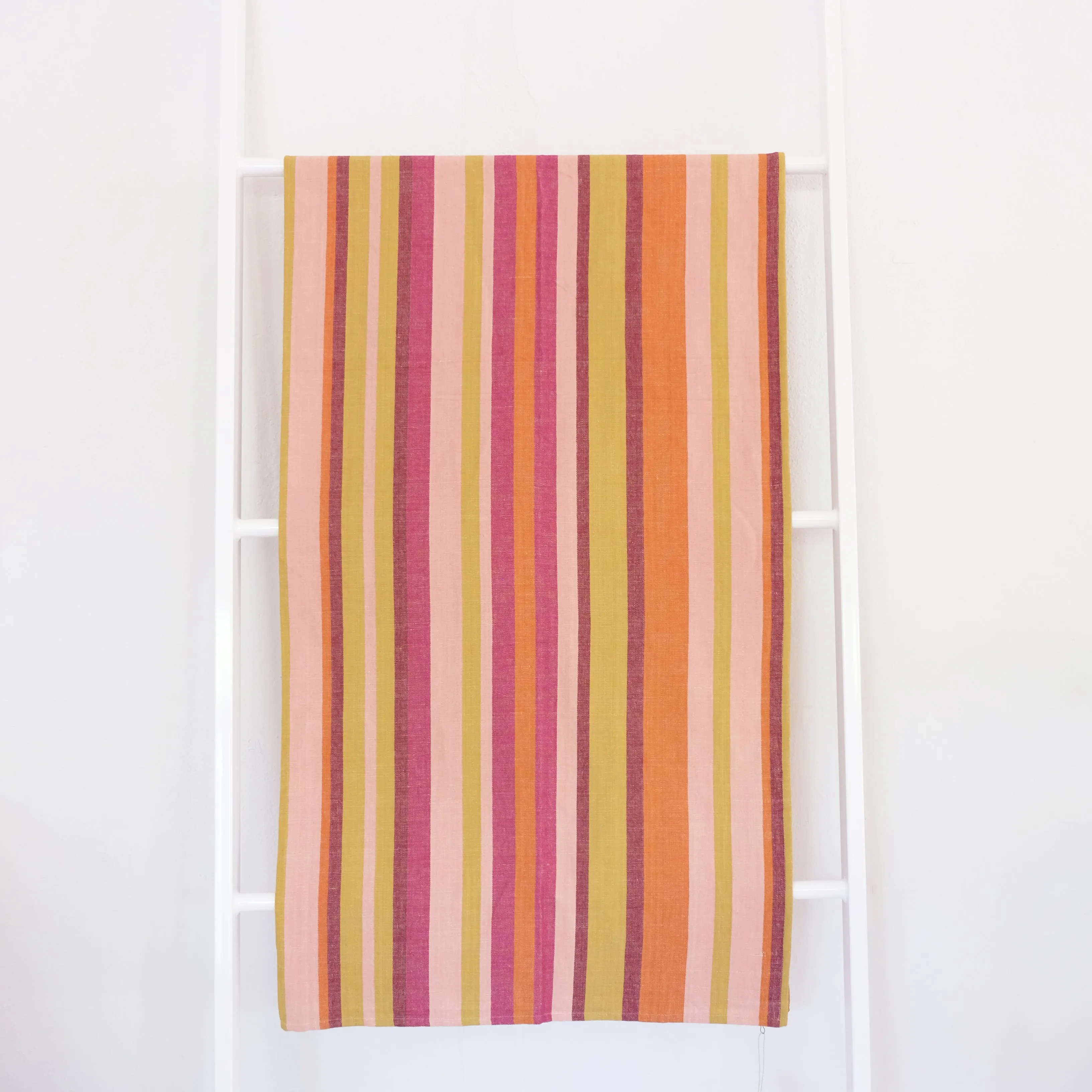 Garza Marfa Rose Burgundy Striped Throw