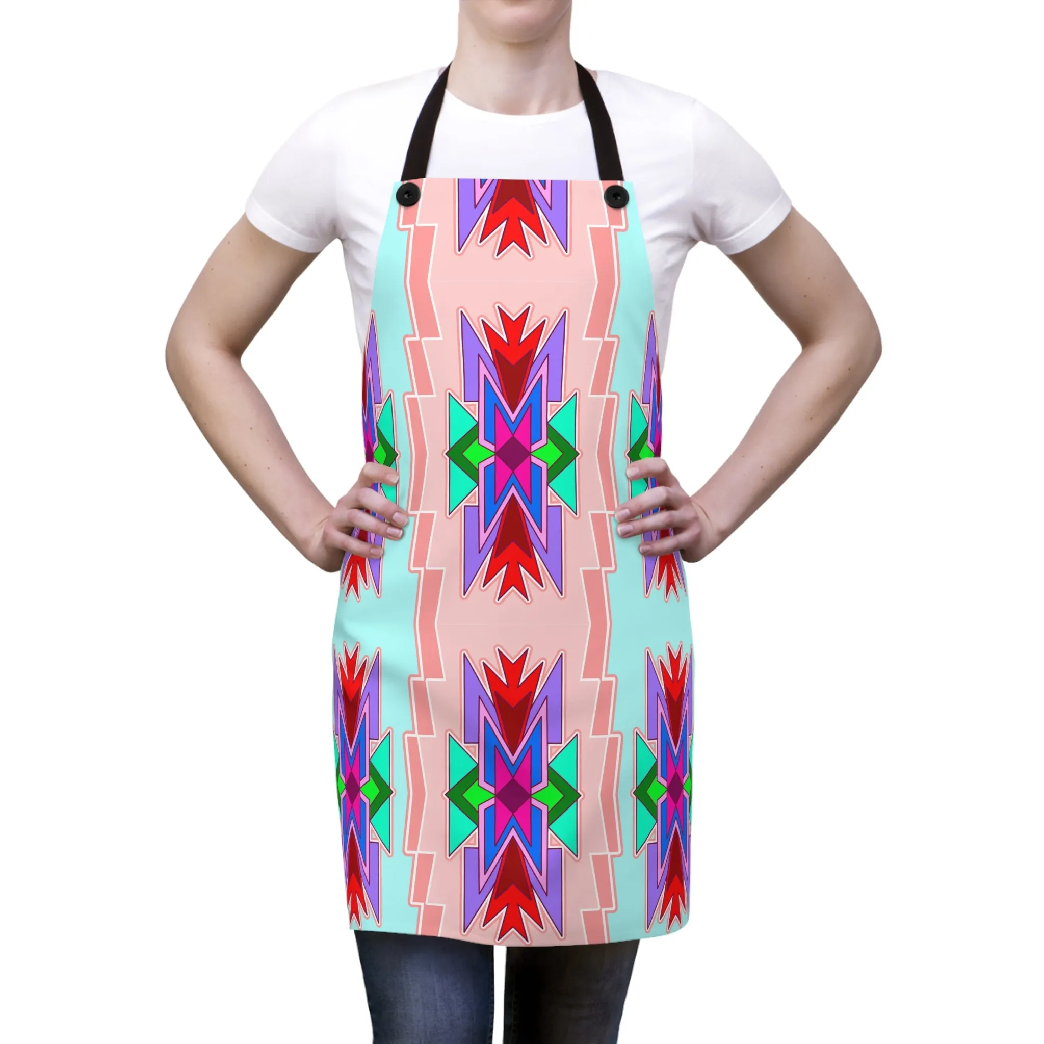 Geo Pink Apron (AOP)