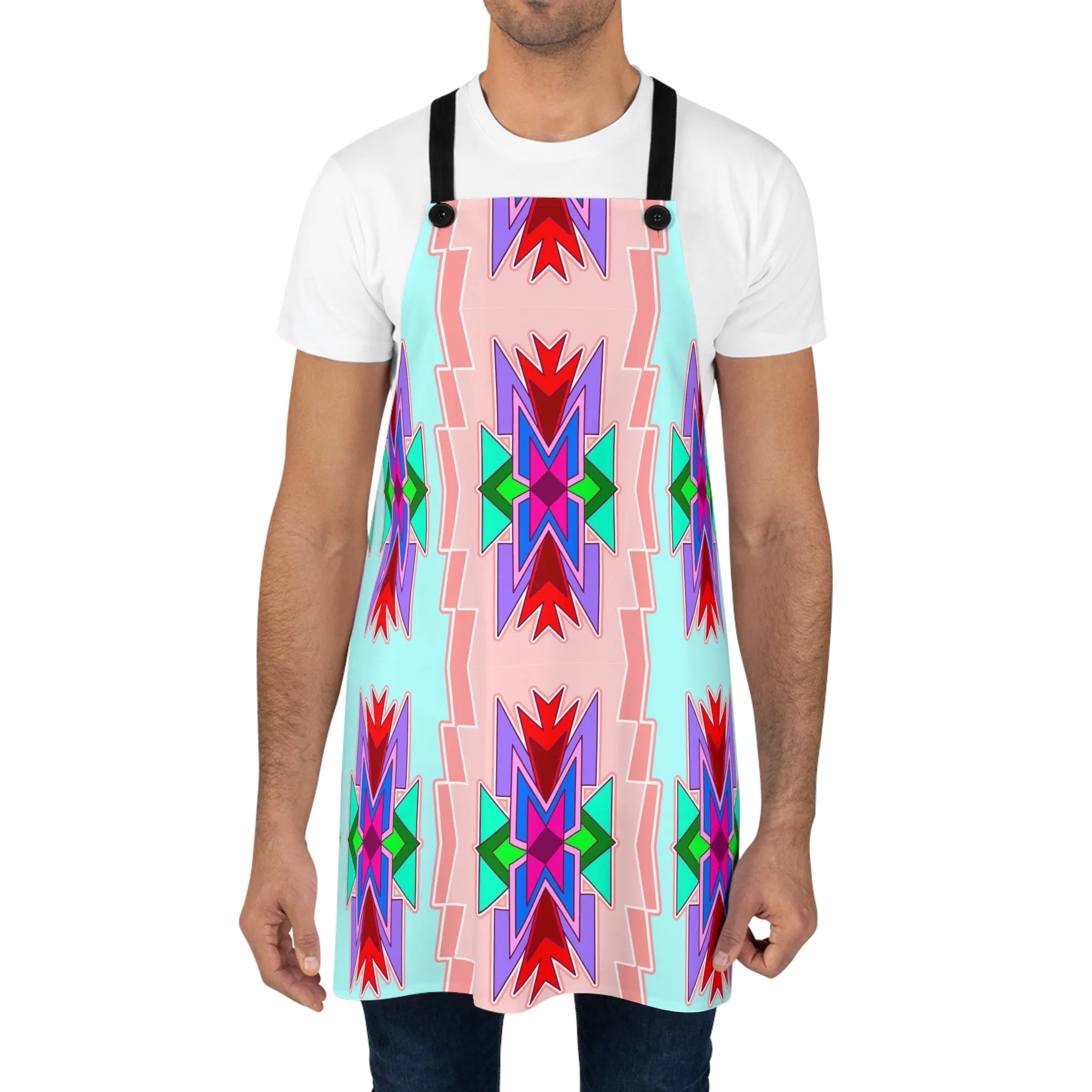 Geo Pink Apron (AOP)