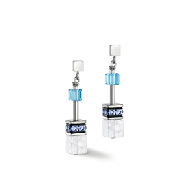 GeoCUBE® Iconic Nature earrings blue white