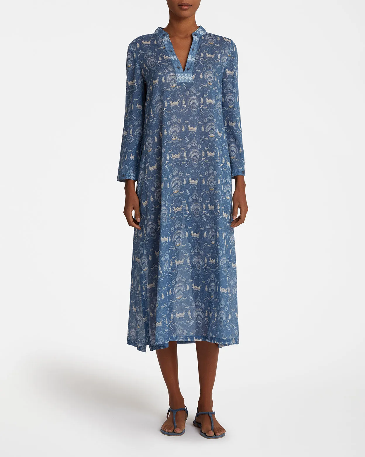 Giada Caftan in Batik Print