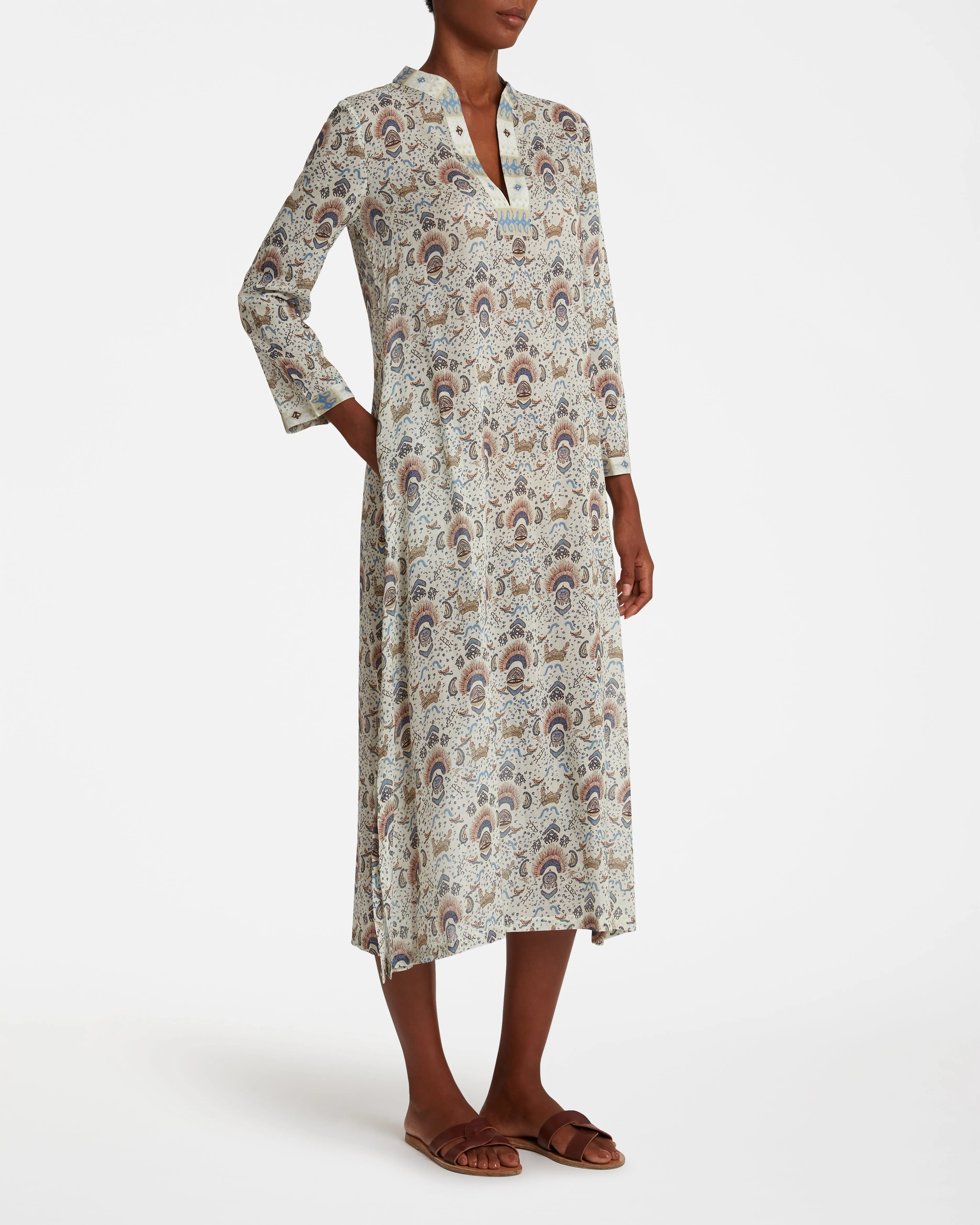 Giada Caftan in Batik Print