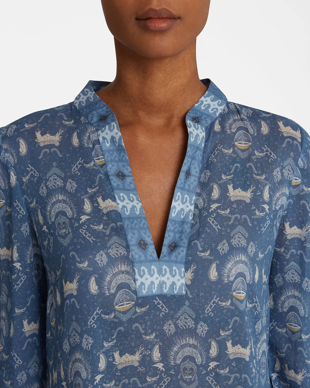 Giada Caftan in Batik Print