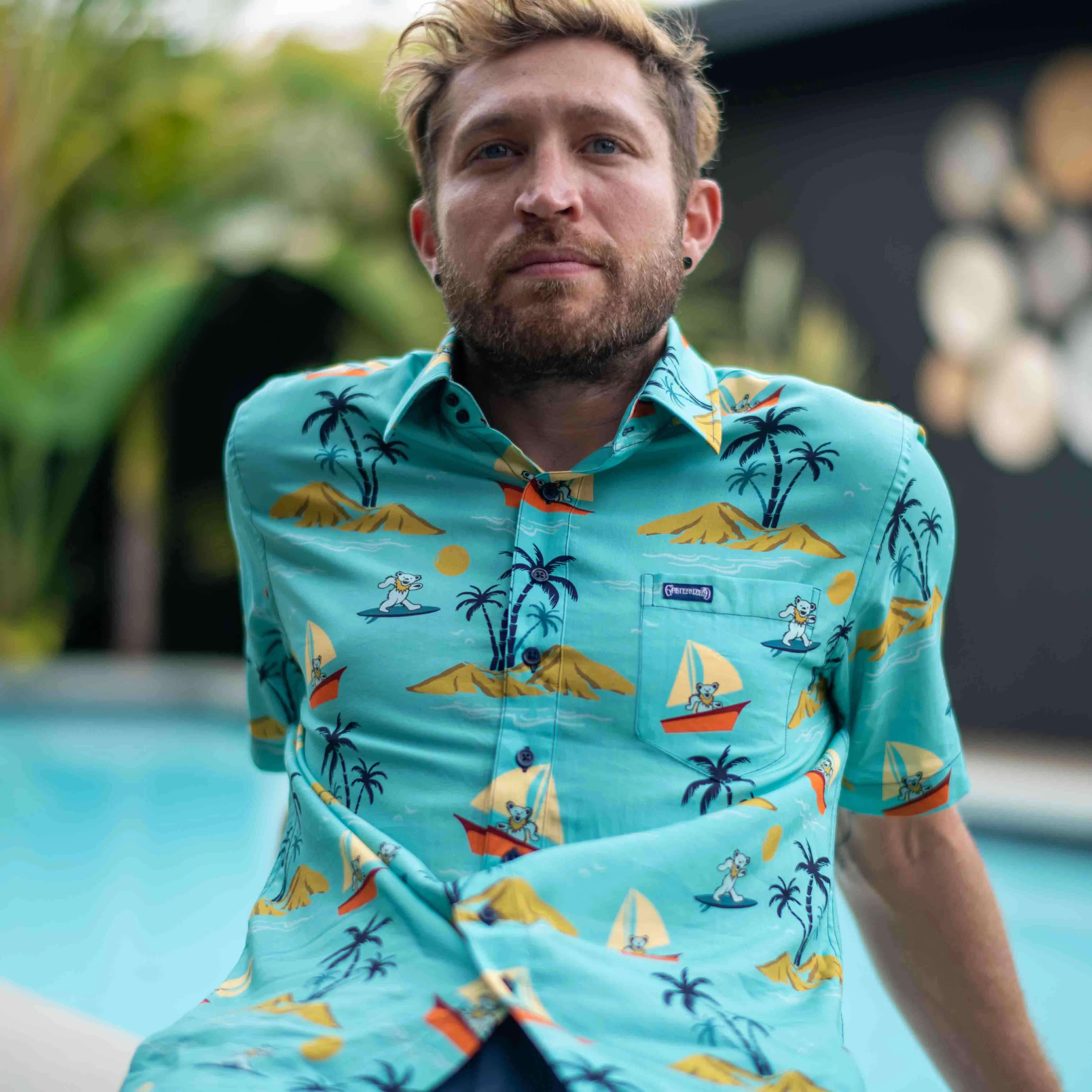 Grateful Dead  | Relaxed Button Down | Sailboats & Bears