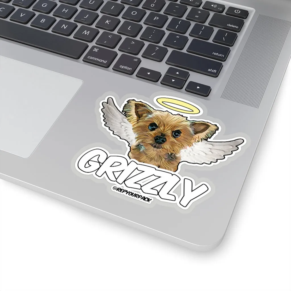 Grizzly Angel Wings Stickers