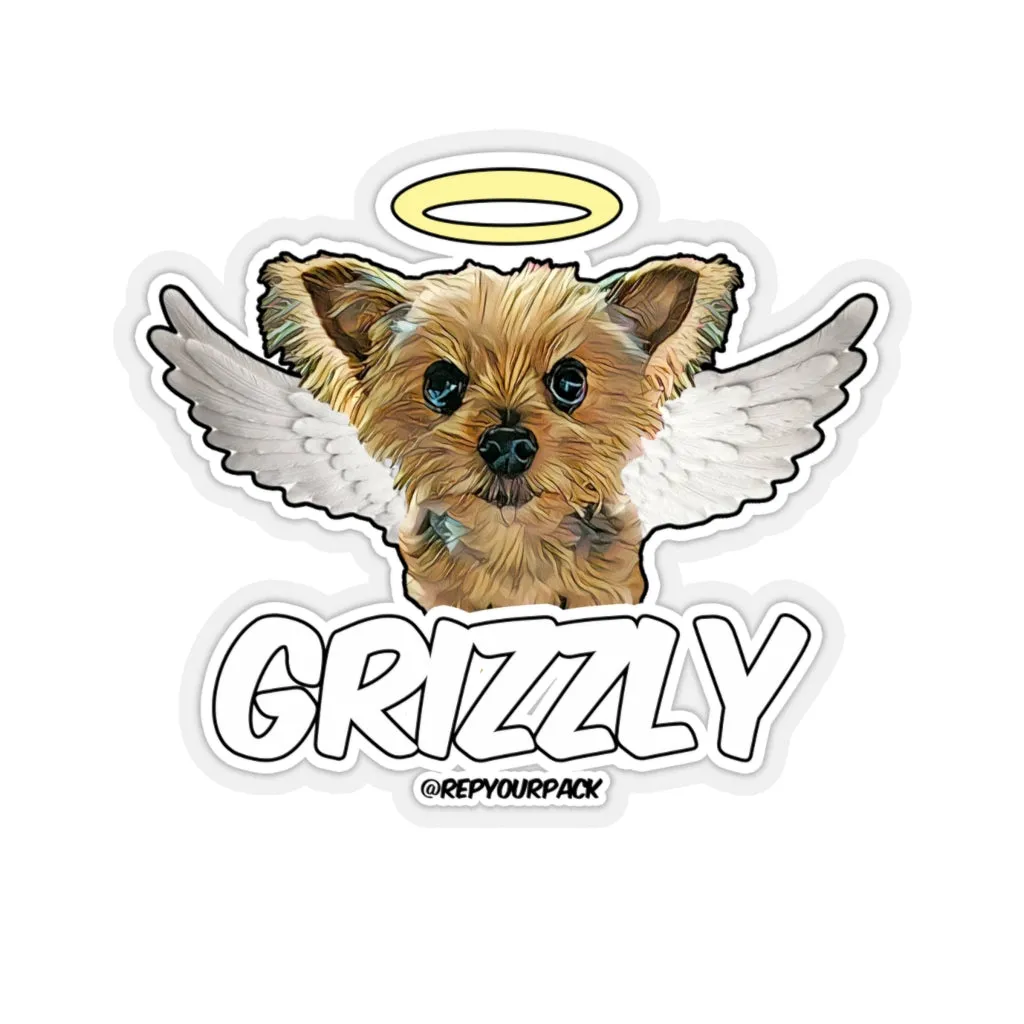 Grizzly Angel Wings Stickers