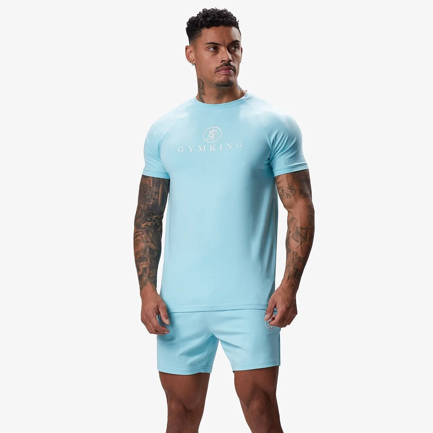 Gym King Pro Jersey Tee - Aqua Blue