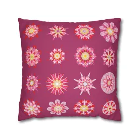 Handmade Mandala Art Pillowcase - Dark Hot Pink