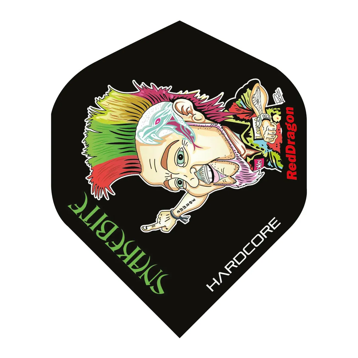 Hardcore Snakebite Cartoon Standard Dart Flights by Red Dragon