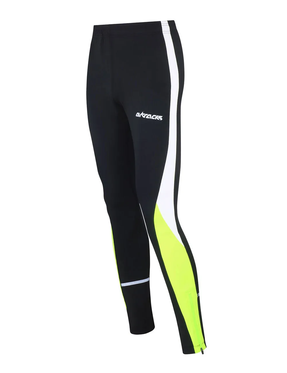 Herren Thermo Laufhose Tight Lang Schwarz Neon  Setprodukt