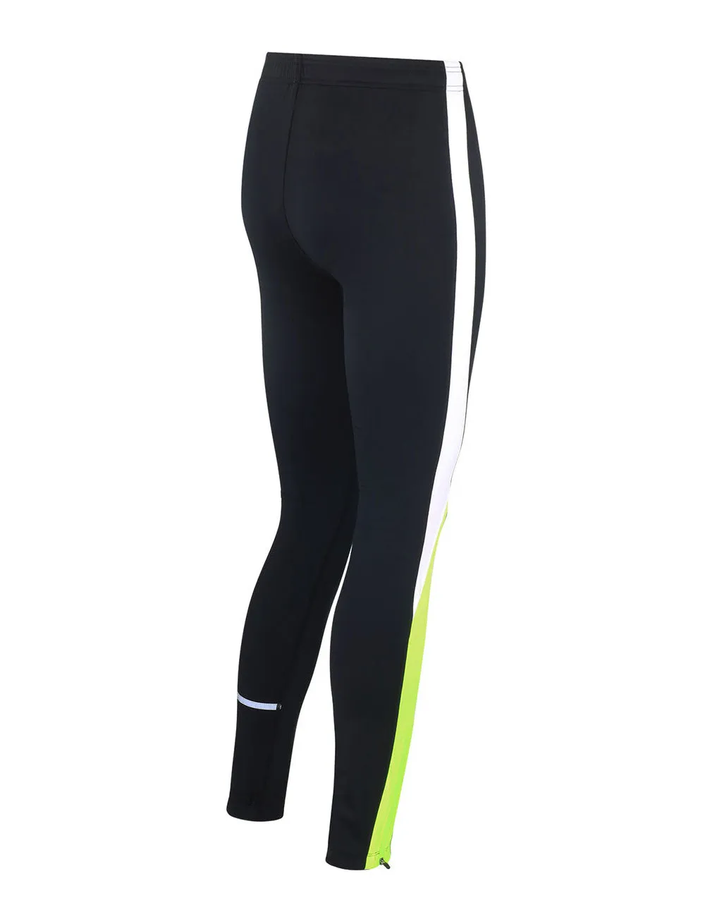 Herren Thermo Laufhose Tight Lang Schwarz Neon  Setprodukt