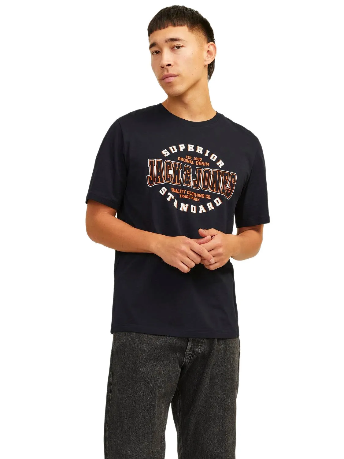 Jack & Jones Mens 'JJELOGO' Print T-Shirt