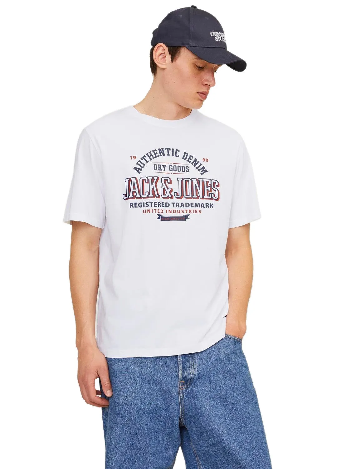 Jack & Jones Mens 'JJELOGO' Print T-Shirt