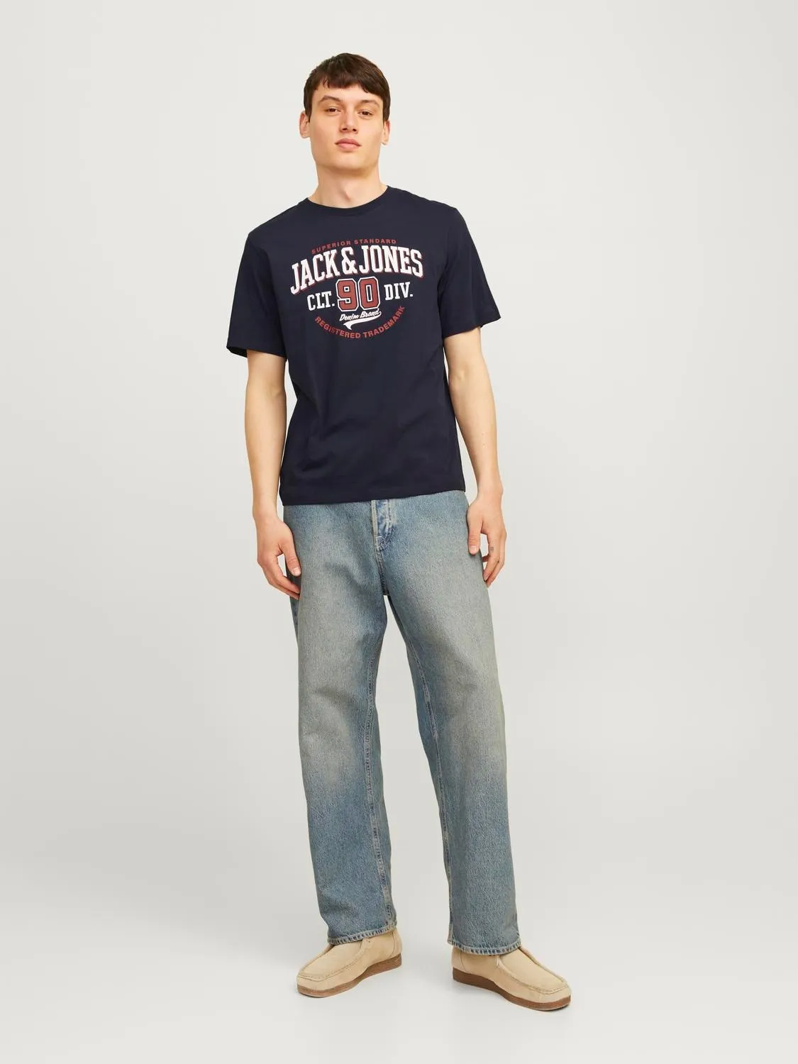 Jack & Jones Mens 'JJELOGO' Print T-Shirt