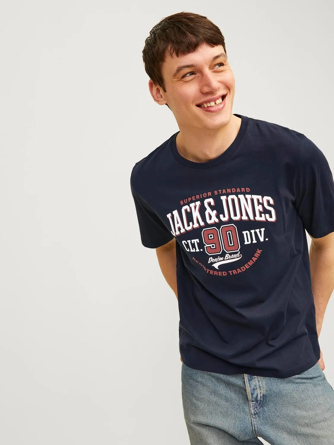 Jack & Jones Mens 'JJELOGO' Print T-Shirt