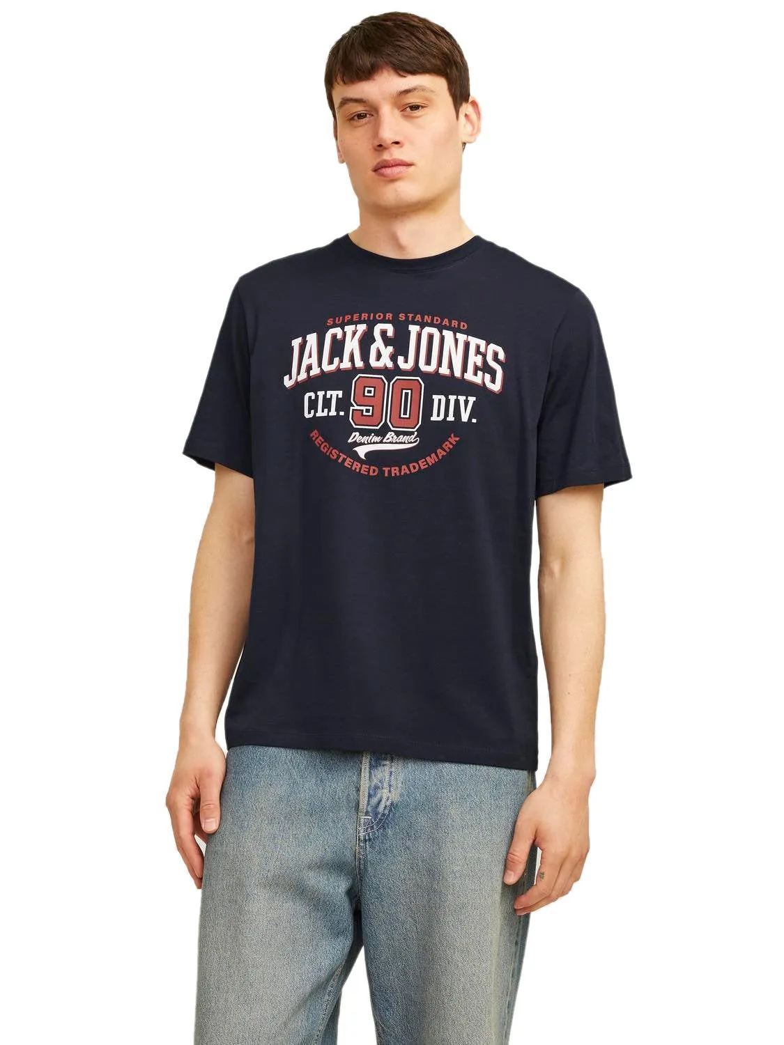 Jack & Jones Mens 'JJELOGO' Print T-Shirt