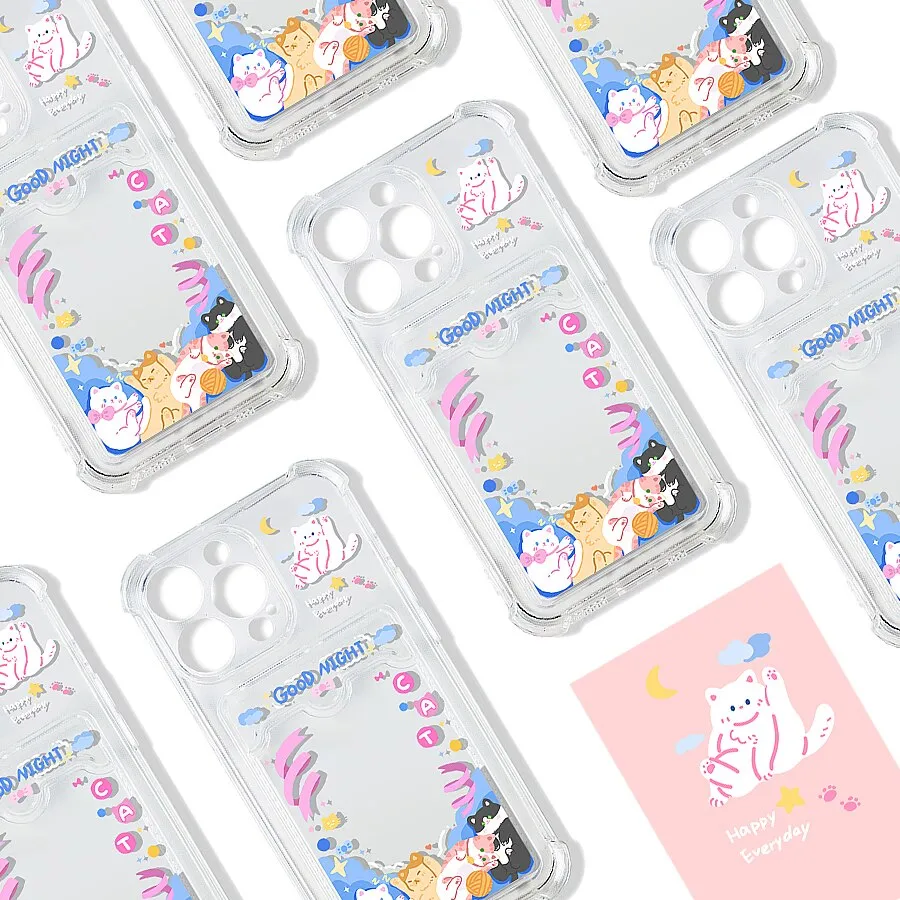 Kawaii Cute iPhone Case With Photo And Card Holder