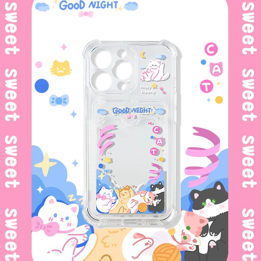 Kawaii Cute iPhone Case With Photo And Card Holder