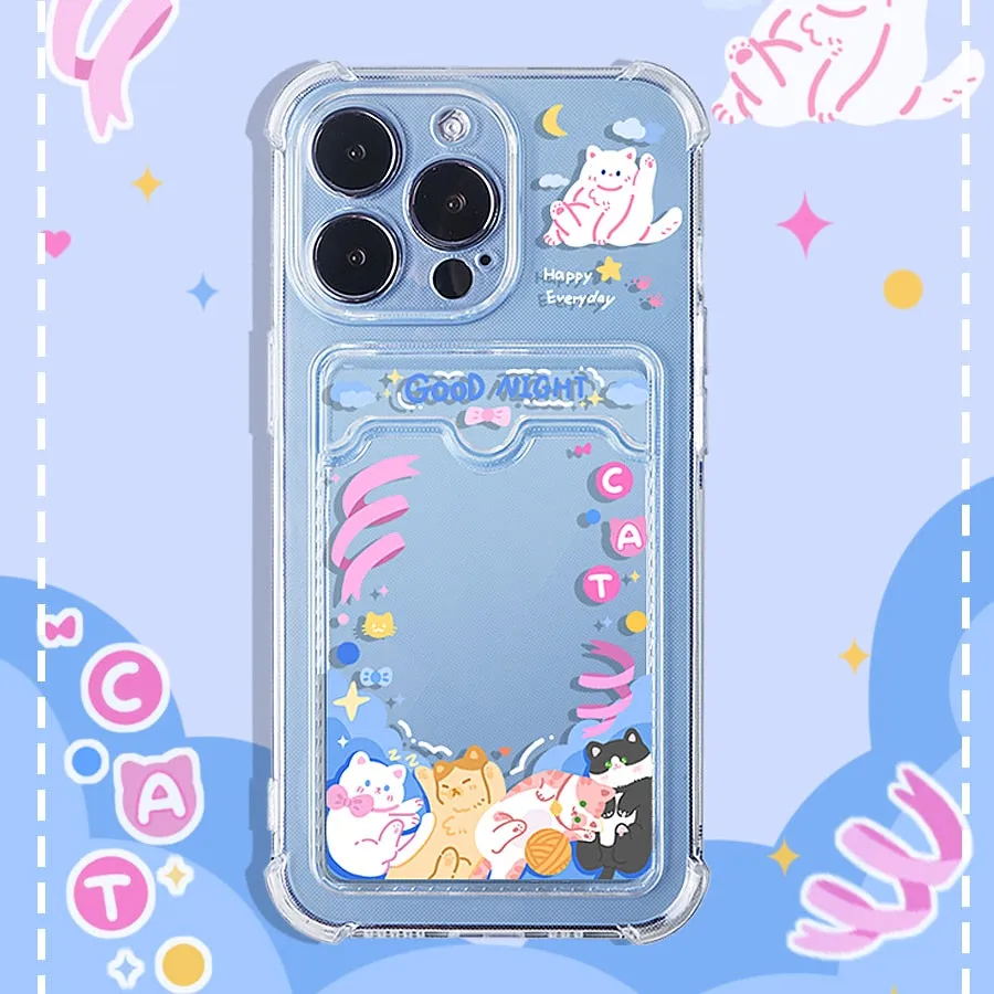 Kawaii Cute iPhone Case With Photo And Card Holder