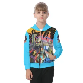 Kid's 1980s Cartoon Villains Zip-up Hoodie With Patch Pocket