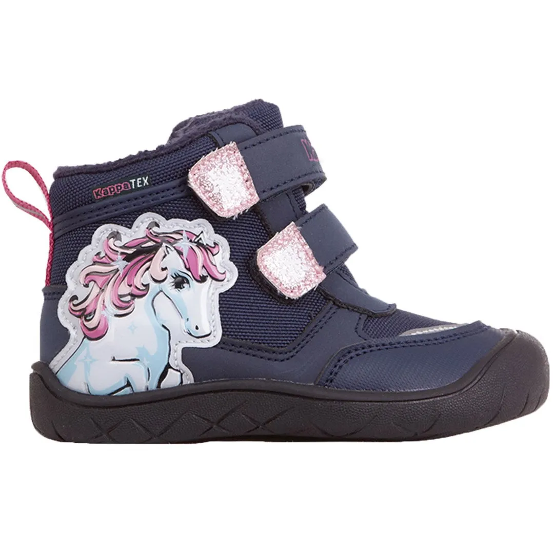 Kids' Kappa Flake Tex Shoes Navy Blue-Pink 280021M 6722 23