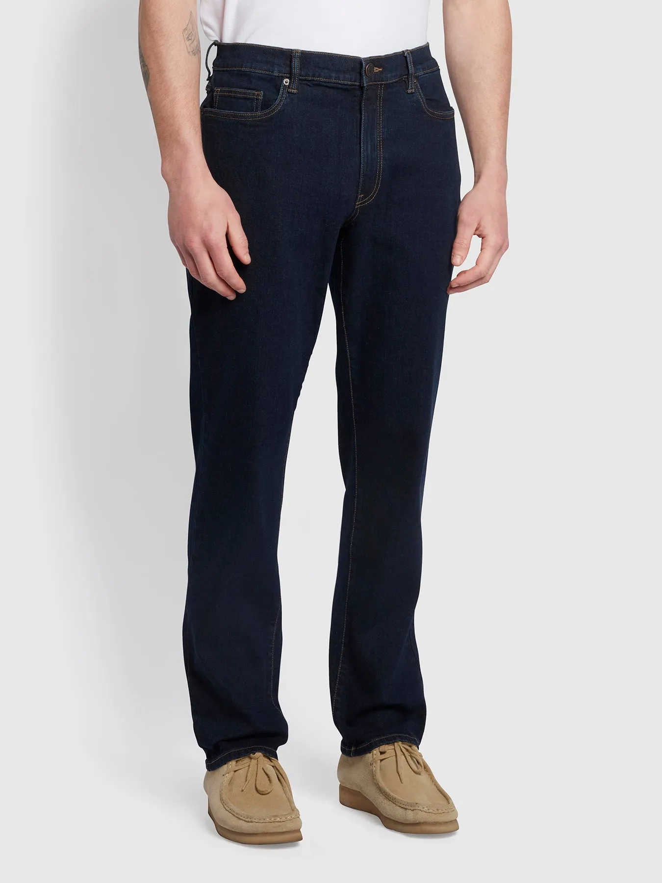 Lawson Regular Fit Stretch Jeans In Rinse Denim